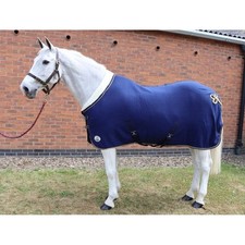Ruggles Show Fleece Rug for Horse and Pony -Travel/Stable Rug (Navy, Burgundy)