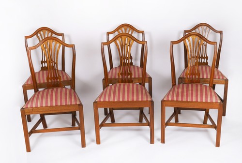 Vintage set six shield back - set,