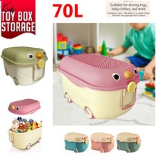 70L Toy Box Storage Lid Kids