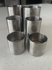 6 Stainless Steel Spirit Measure - 2 x 125ml, 2x 50ml, 2 x 25ml