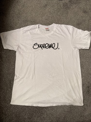Supreme handstyle tee white - tee,