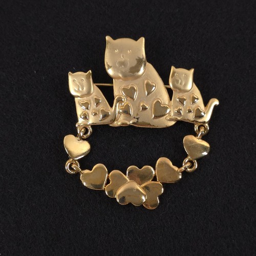 Vintage ajc cat family dangle - family,