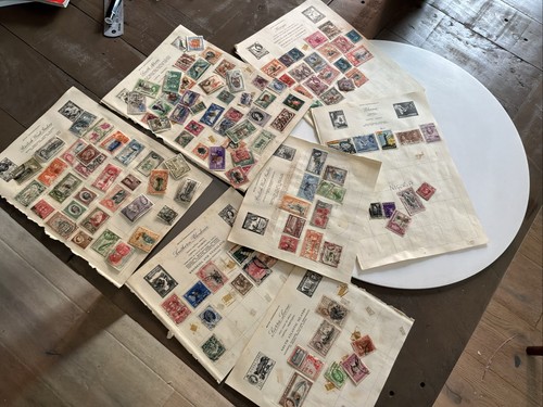 Old unsorted postage - postage, stamps