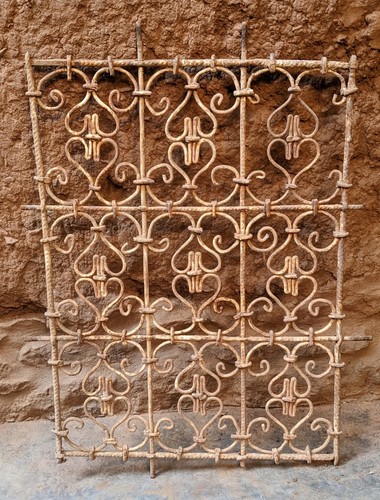 Antique moroccan window grill - moroccan,