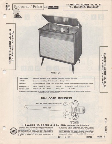 1960 silvertone 67 radio - 1960, 66