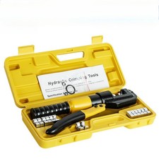 8 Dies 16 Ton Hydraulic Crimper Wire Battery Cable Lug Terminal Crimping Tool U