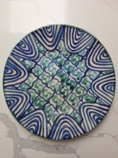 Vintage Hand Painted Spanish Fajalauza Pottery Decorative Plate