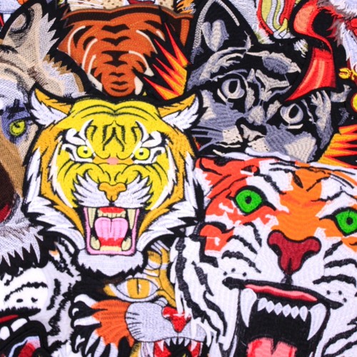 Large embroidered tiger - large,