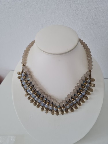 One button collar - collar, beaded