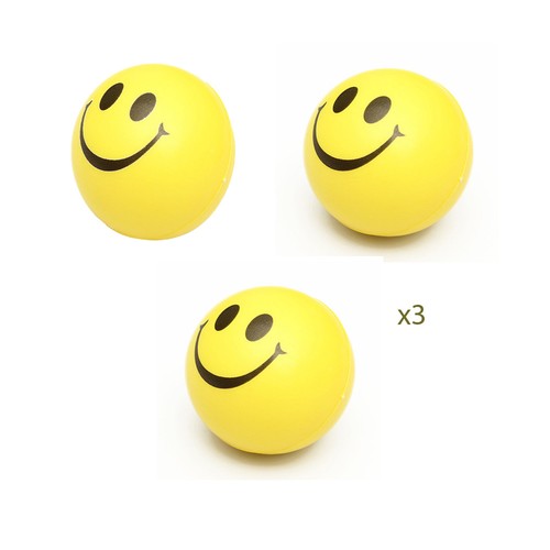 Happy face stress ball - ball, of