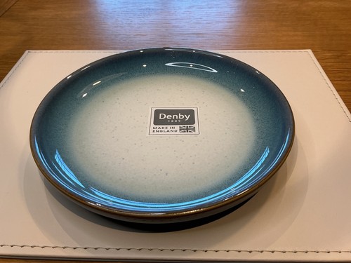 Denby azure haze - side, plate