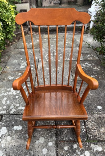 Wooden rocking arm chair - chair,