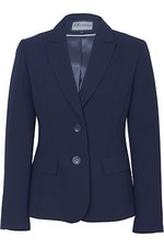 Busy Navy Ladies Suit Jacket Blazer