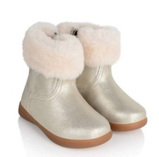 NEW UGG GIRLS BOOTS "J0RIE II METALLIC BOOT" in GOLD, Childs size 7T ~ NIB