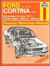 FORD CORTINA MK4,MK5,1.6,2.0,L,GL,GHIA,S,CAROUSEL,CRUSADER HAYNES MANUAL 1976-83