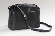 JOBIS , Soft , BLACK LEATHER CROSSBODY / SHOULDER BAG , VGC , Small Size