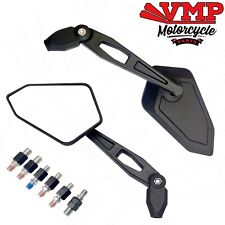 Mirror Pair ABS Sports Nylon Mirrors Rear View For Direct Bikes 125cc Cruiser