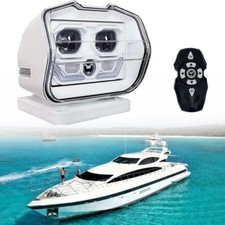 LED Remote Control Searchlight Marine Boat Car Truck SUV 360° Wireless Spotlight