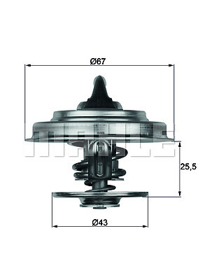 Mahle 87d thermostat - mahle, 18