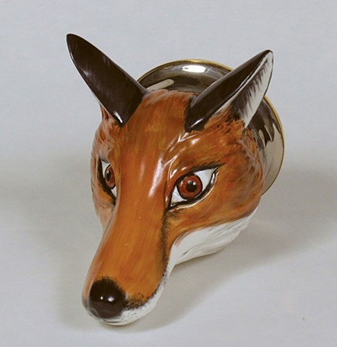 Red fox stirrup cup - red,
