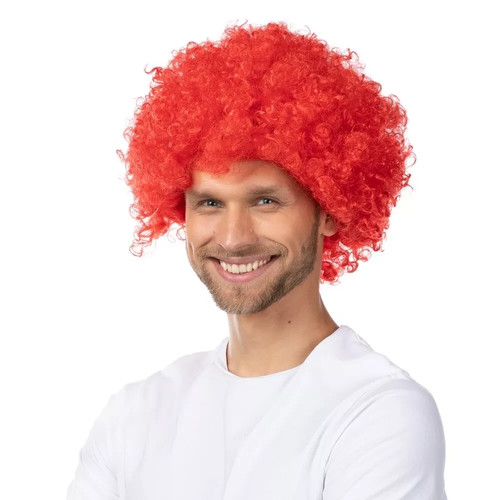 Bold red afro wig - afro, funny