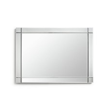 Habitat Rectangular Bevelled Wall Mirror - Silver