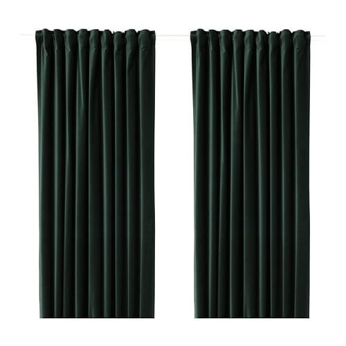 Ikea sanela velvet curtains - ikea,
