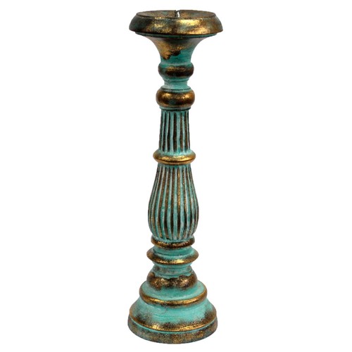 Large candle stand turquois - large,