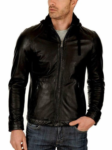 Men black hood jacket 100 - hood, 100%