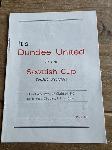 Clydebank dundee united 23rd - clydebank,