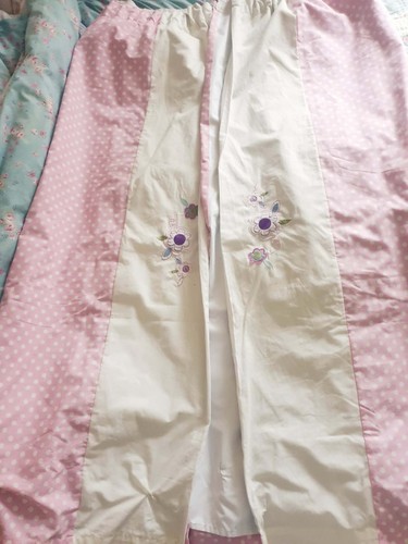 Pink polka dot - curtains, in