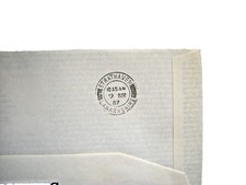 Postmark. STRATHAVEN - LANARKSHIRE. Solid arcs stamp. Dated 9/MR/87. VG.