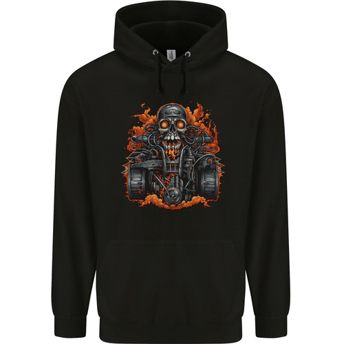Skull quad bike rider atv - quad,
