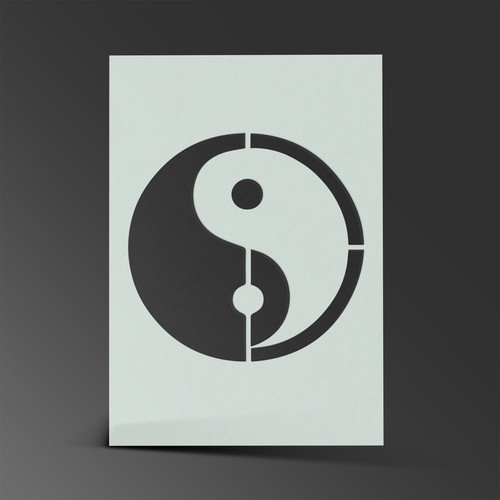 Ying yang stencil dualism - ying,