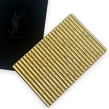 Vintage YSL Yves Saint Laurent Mirror Compact Cinema Gold Tone Metal Rare