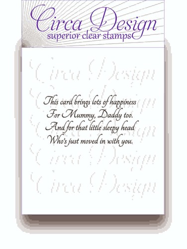 Clear unmounted baby sentiment - unmounted,