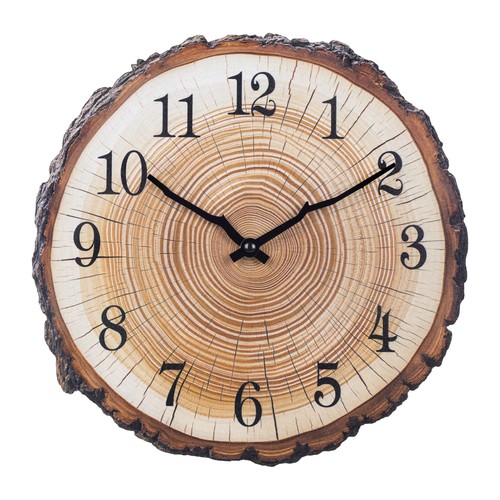 Rustic wooden wall clock - rustic,