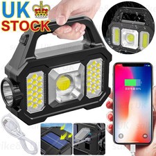 Portable LED Camping Torch Light Solar Powered USB Flashlight Tent Lantern Lamp