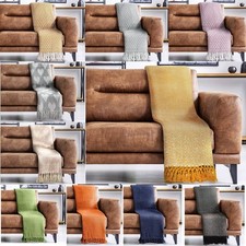 Large Size 100% Cotton Woven Sofa Bed Settee Throw Cover Chair Bedspread Blanket