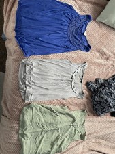 Three Vest Style Tops Size 10/12 Good Used Condition Debenhams And Monsoon
