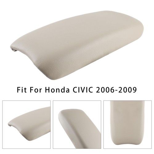 Beige leather armrest - beige, centre