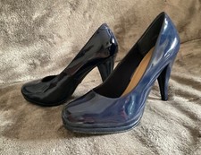 Navy High Heel Shoes Blue