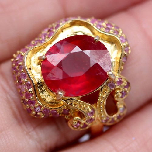 Heated gemstone red ruby - heated,