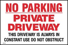 No Parking Private Driveway