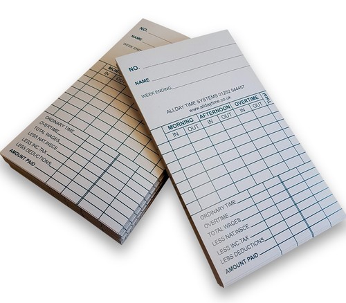 Clock cards weekly clocking - clock,