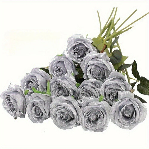 12x artificial single rose bud - single,