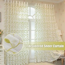 1PC Green Leaf Embroidered