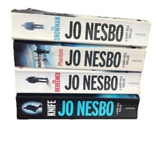 Jo Nesbo 4 book Harry Hole bundle Snowman Phantom Redeemer Knife P/B
