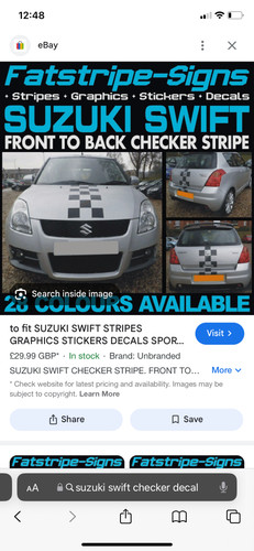 Fit suzuki swift stripes - to,