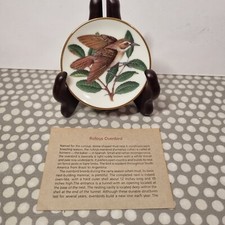 Franklin Porcelain 1981 Mini Plate. Songbirds of the World. "Rufous Ovenbird"